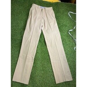 Frank’s Pants Mens 31 Khaki Dress Pants USA Made Unhemmed Flat Front NWT